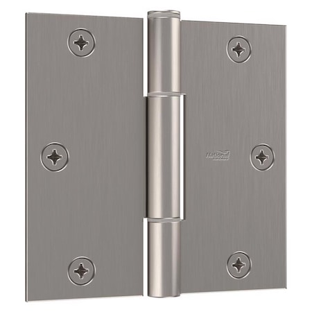National Hardware National Hardware Squeak Guard 3.5 in. L Satin Nickel Door Hinge 3 pk N830-448